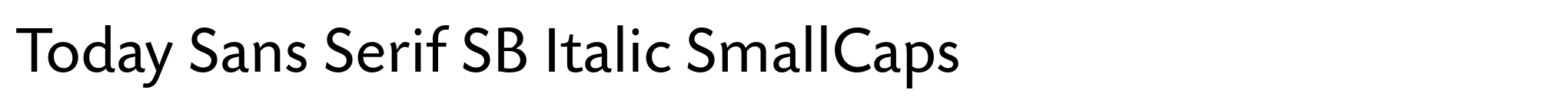 Today Sans Serif SB Italic SmallCaps image